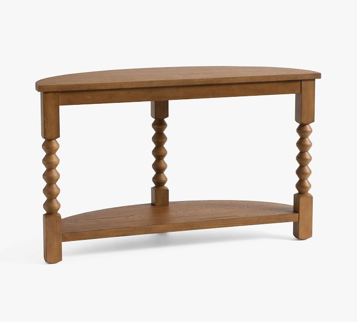 Chris Loves Julia Stacked Ball Demilune Console Table (50
