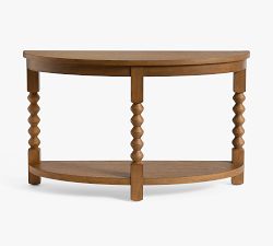 Chris Loves Julia Stacked Ball Demilune Console Table (50")