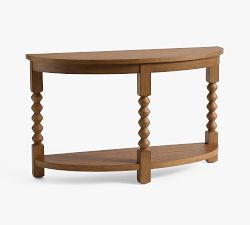 Chris Loves Julia Stacked Ball Demilune Console Table (50")