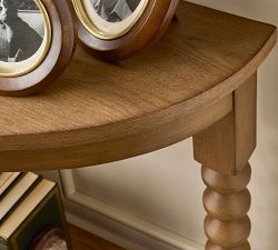 Chris Loves Julia Stacked Ball Demilune Console Table (50")