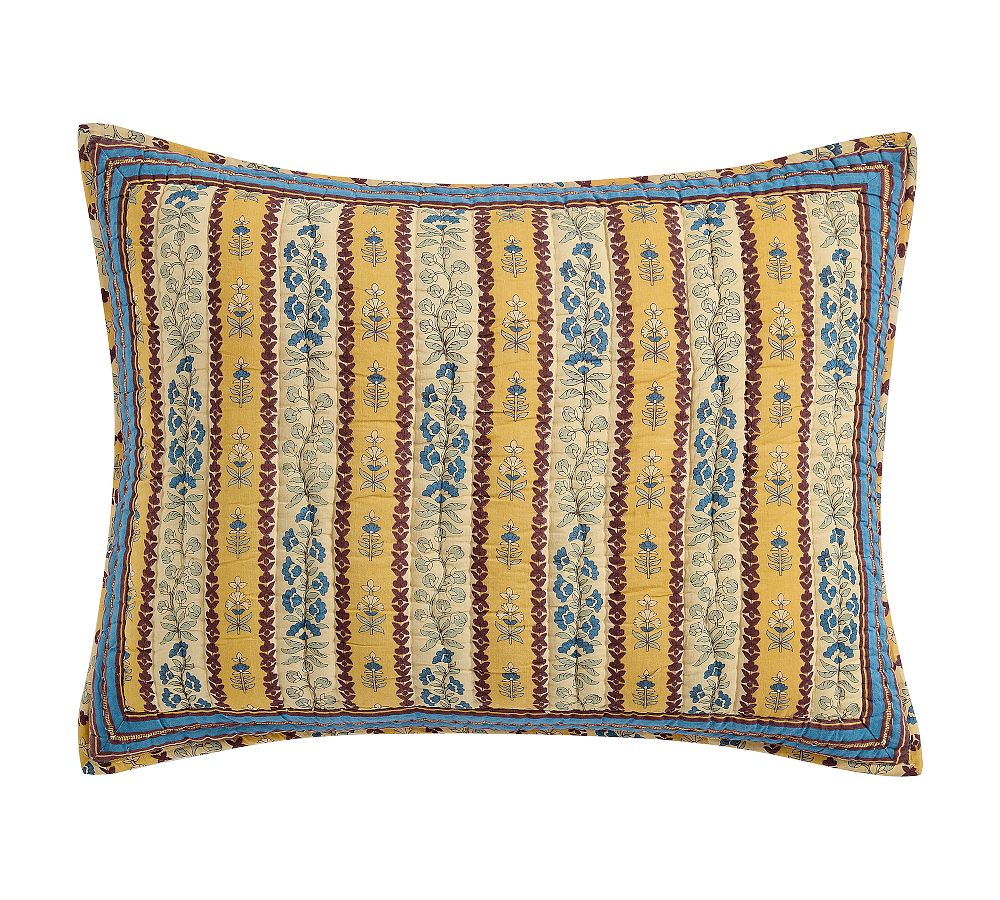 Quinn Striped Floral Quilt - Full/Queen