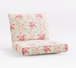 Cushion Cover Only: Lakewood Outdoor Grand Swivel Lounge Chair; High Performance Pattern, LoveShackFancy Floral Pink