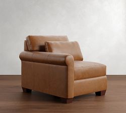 Build Your Own York Roll Arm Deep Seat Leather Sectional