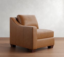 Build Your Own York Slope Arm Leather Sectional