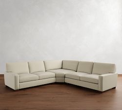 Turner Square Arm 3-Piece L-Shaped Wedge Sectional (115")