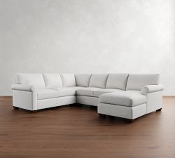 York Roll Arm 4-Piece Chaise Sectional (116")