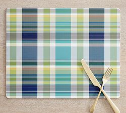 Madras Plaid Cork Placemats - Set of 4
