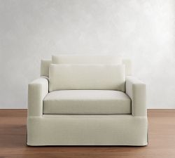 York Square Arm Deep Seat Slipcovered Chair and a Half