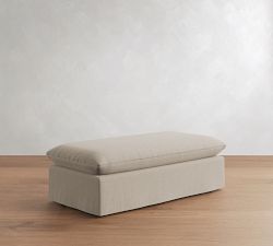 Palmetto Slipcovered Ottoman and a Half