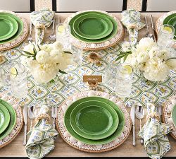 Finley Embroidered Cotton/Linen Table Runner