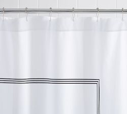 Grand Embroidered Organic Shower Curtain