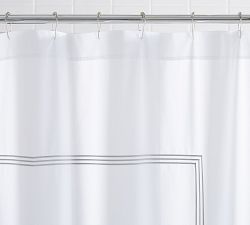 Grand Embroidered Organic Shower Curtain