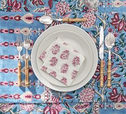 Shannon Block Print Cotton Tablecloth
