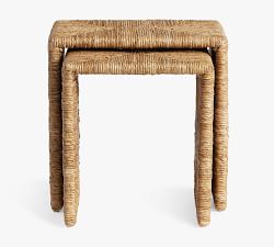 Woven Rectangular Nesting End Tables