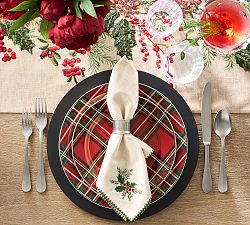 Stewart Plaid Stoneware Dinner Plates - Set of 4