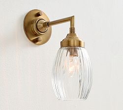 Everly Ribbed Glass Sconce (10")