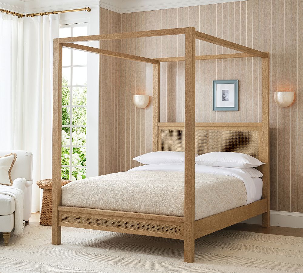 Marina Cane Canopy Bed by Pottery Barn