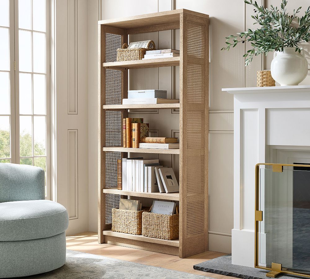 Marina Cane Etagere Bookcase (36") by Pottery Barn