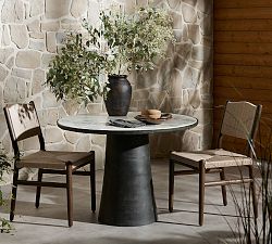 Darlyn Marble Round Outdoor Dining Table (42 - 55")