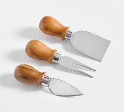 Teak Wood Cheese Knives - Set of 3