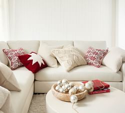 Alpine Handknit Cable Sherpa Back Pillow