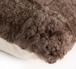 Gretel Patchwork Shearling Lumbar Pillow