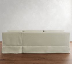 York Slope Arm Deep Seat Slipcovered Chaise Sectional (84"&ndash;115")