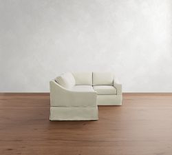 York Slope Arm Slipcovered 3-Piece Sectional (92")