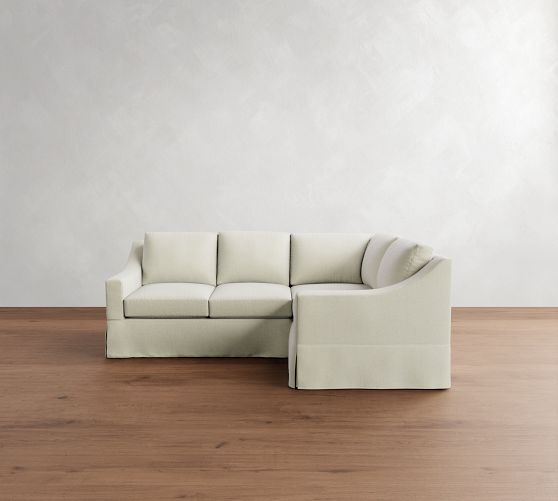 York Slope Arm Slipcovered 3-Piece Sectional (92") by Pottery Barn