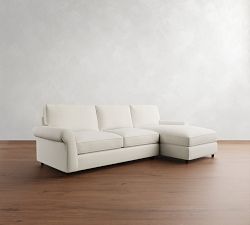 PB Comfort Roll Arm Chaise Sleeper Sectional (112")