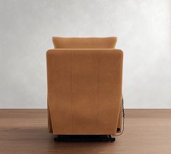 Ayden Square Arm Leather Power Lift Recliner with Massage &amp; Heat