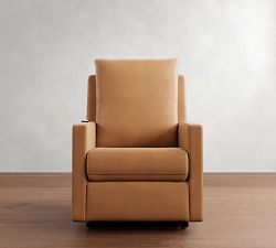 Ayden Square Arm Leather Power Lift Recliner with Massage &amp; Heat