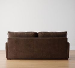 Pearce Square Arm Leather Sofa (64"&ndash;91")