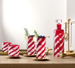 Etched Glass Swirl Decanter