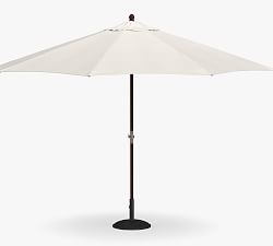 11' Round Outdoor Umbrella &ndash; Eucalyptus Frame​, More Wood Finishes Available