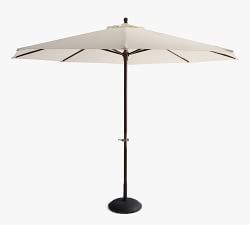 11' Round Outdoor Umbrella &ndash; Eucalyptus Frame​, More Wood Finishes Available
