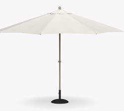 11' Round Outdoor Umbrella &ndash; Eucalyptus Frame​, More Wood Finishes Available