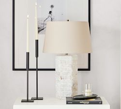 Barrett Chiseled Alabaster Table Lamp (25")