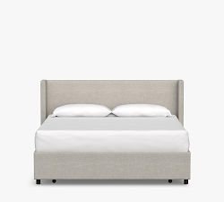 Elliot Shelter Upholstered Footboard Storage Platform Bed