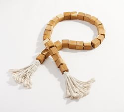 Cubed Wood Beaded Garland