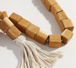Cubed Wood Beaded Garland
