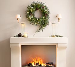 Faux Lit Oversized Avant-Garde Wreath &amp; Garland