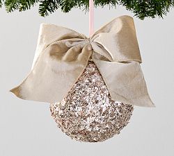 LoveShackFancy Glitter with Bow Ornament