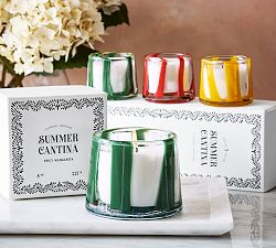 Striped Cocktail Candles