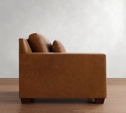 Build Your Own York Square Arm Deep Seat Leather Sectional