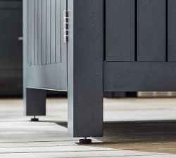 Indio Metal Outdoor Kitchen Convertable Refrigerator &amp; Double Door Cabinet (88")