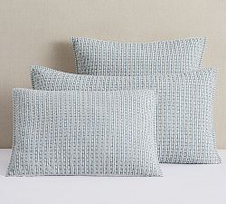 Pick-Stitch Wheaton Reversible Striped Cotton Quilted Sham