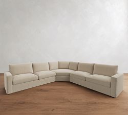 Westwood Square Arm 3-Piece L-Shaped Wedge Sectional (128"&ndash;138")