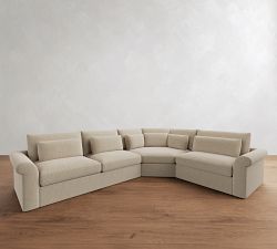 Westwood Roll Arm Deep Seat 3-Piece Wedge Sectional (131"&ndash;146")