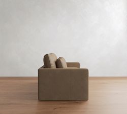 Westwood Slim Arm Deep Seat Leather Sleeper Sofa  (53"&ndash;84")